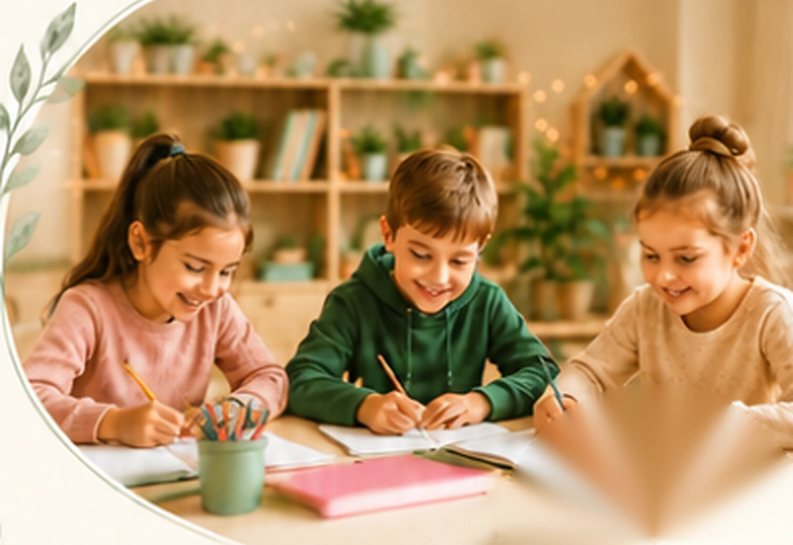 Copii invatand la Kids Nest